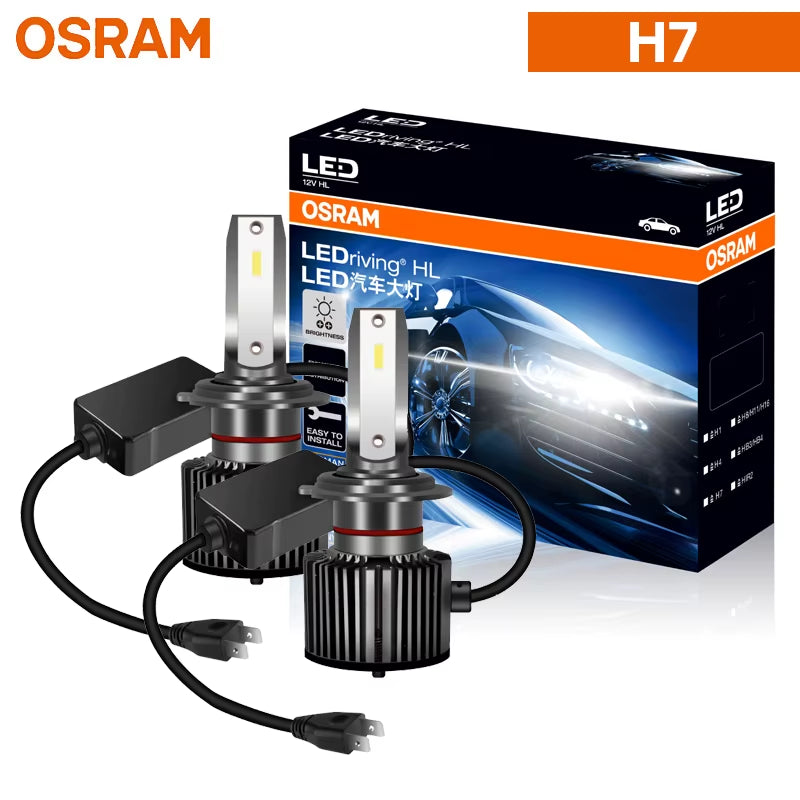 OSRAM Ledriving YLZ HL H7 H4 LED Car Headlight H1 H8 H11 H16 HB3 HB4 HIR2 9012 12V 6000K Super Bright White Lamps Auto Bulb 2Pcs