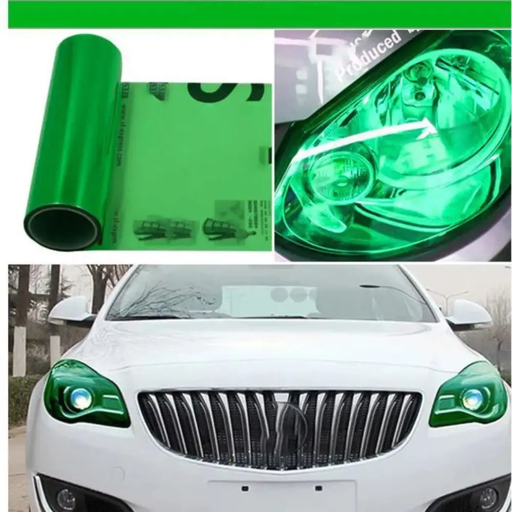 PVC Car Headlight Lamp Film Fog Lamp Sticker Car Headlight Tailing Moulding Foil Self-Adhesive Car Accessories
