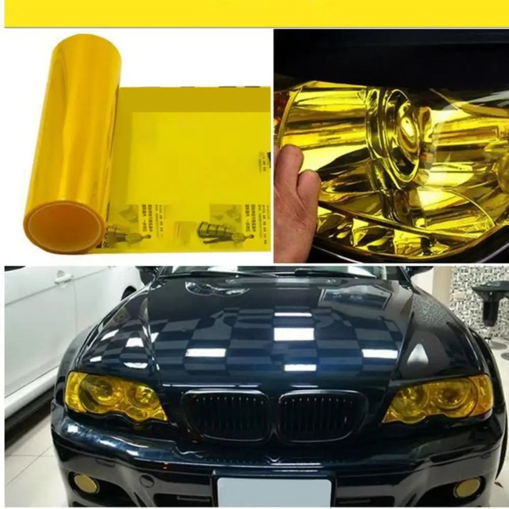 PVC Car Headlight Lamp Film Fog Lamp Sticker Car Headlight Tailing Moulding Foil Self-Adhesive Car Accessories