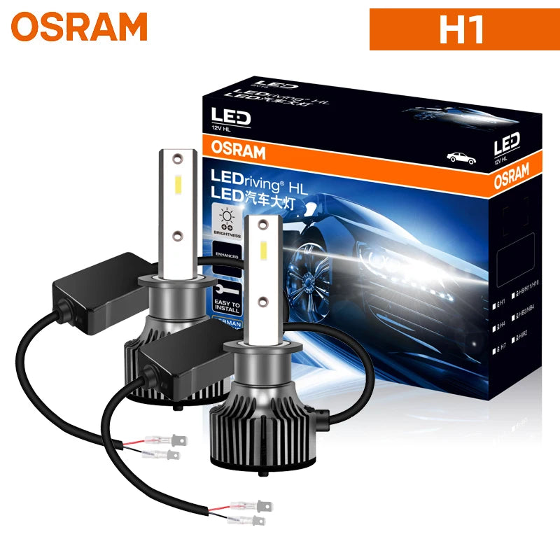 OSRAM Ledriving YLZ HL H7 H4 LED Car Headlight H1 H8 H11 H16 HB3 HB4 HIR2 9012 12V 6000K Super Bright White Lamps Auto Bulb 2Pcs