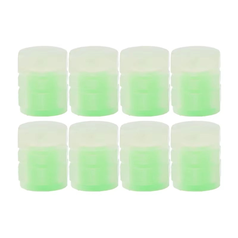 Luminous Valve Caps Fluorescent Night Car Tire Valve Caps Motorcycle Bike Glowing Decor Wheel Nozzles Tyre Cap Car Accessories