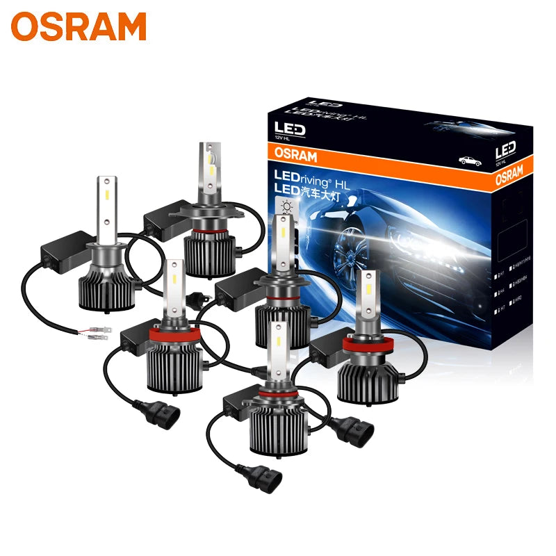 OSRAM Ledriving YLZ HL H7 H4 LED Car Headlight H1 H8 H11 H16 HB3 HB4 HIR2 9012 12V 6000K Super Bright White Lamps Auto Bulb 2Pcs