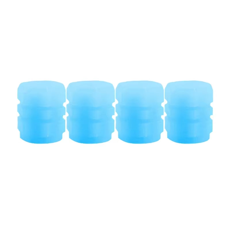 Luminous Valve Caps Fluorescent Night Car Tire Valve Caps Motorcycle Bike Glowing Decor Wheel Nozzles Tyre Cap Car Accessories