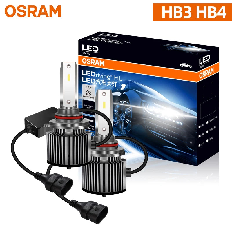 OSRAM Ledriving YLZ HL H7 H4 LED Car Headlight H1 H8 H11 H16 HB3 HB4 HIR2 9012 12V 6000K Super Bright White Lamps Auto Bulb 2Pcs