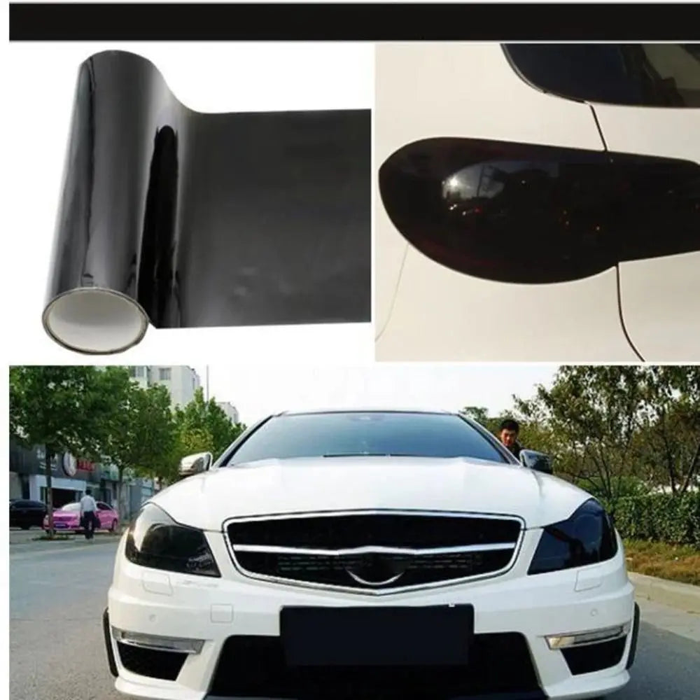 PVC Car Headlight Lamp Film Fog Lamp Sticker Car Headlight Tailing Moulding Foil Self-Adhesive Car Accessories