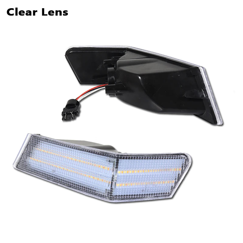 For Jeep Patriot Signal Blinker Corner Lights  Assemblies Amber Sequential Turn Signal Light/White Driving Lights 07-17