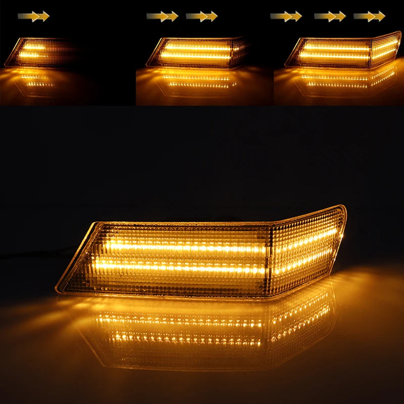 For Jeep Patriot Signal Blinker Corner Lights  Assemblies Amber Sequential Turn Signal Light/White Driving Lights 07-17