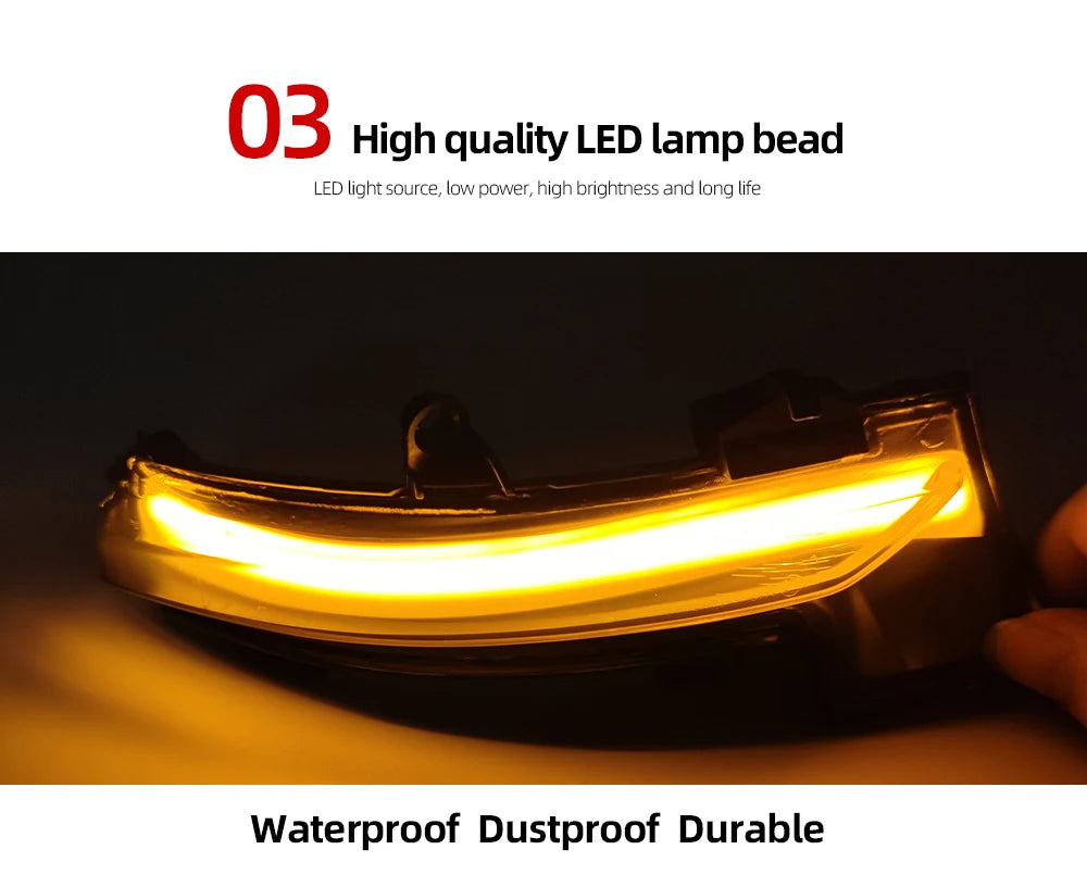 2PCS For Skoda Octavia Mk3 A7 5E Dynamic LED Turn Signal Blinker Mirror Light 2014 2015 2016 2017 2018 2019