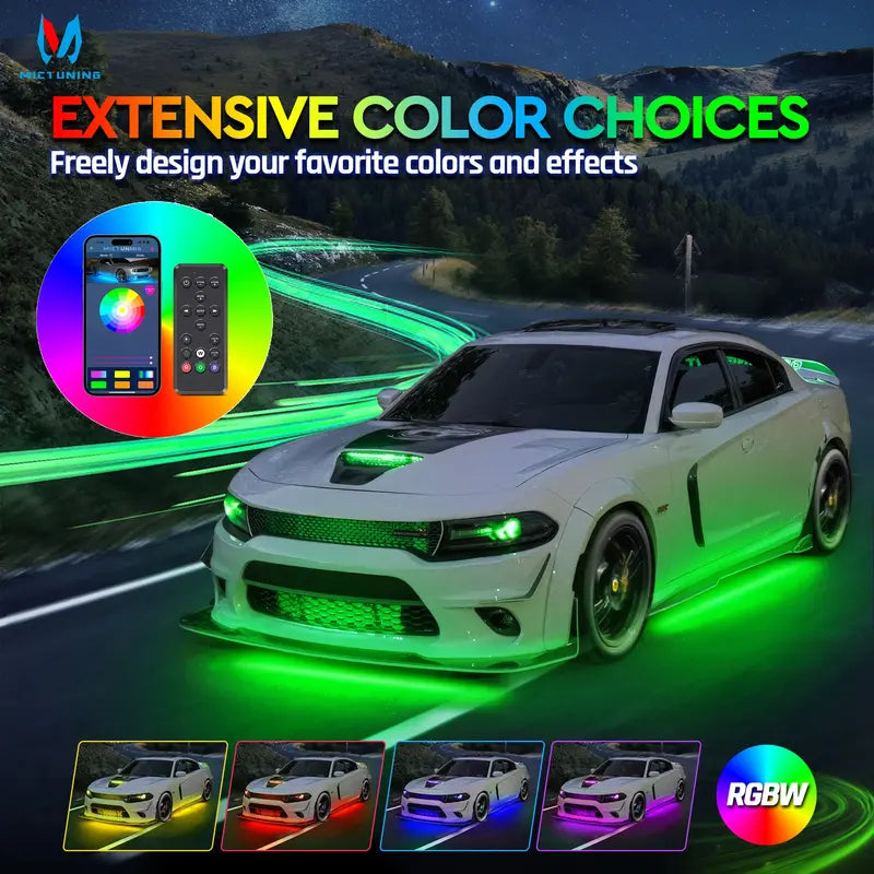 Universal LED Strip Light Underglow Kit