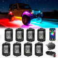 Universal LED Rock Light Kit 8-Pod RGB