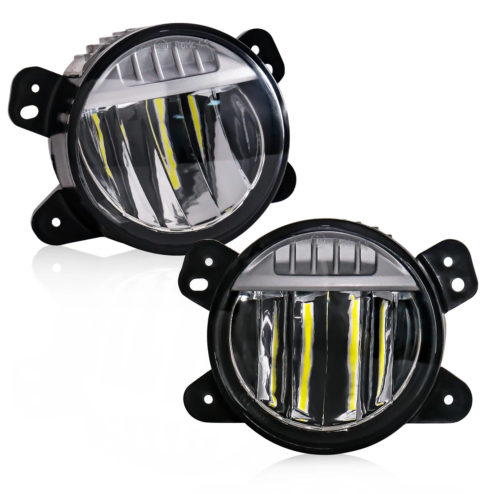 Car Front Bumper Fog Light Assembly For Jeep Wrangler JL White LED Daytime Running Light DRL Headlight Off Road 6500K Waterproof