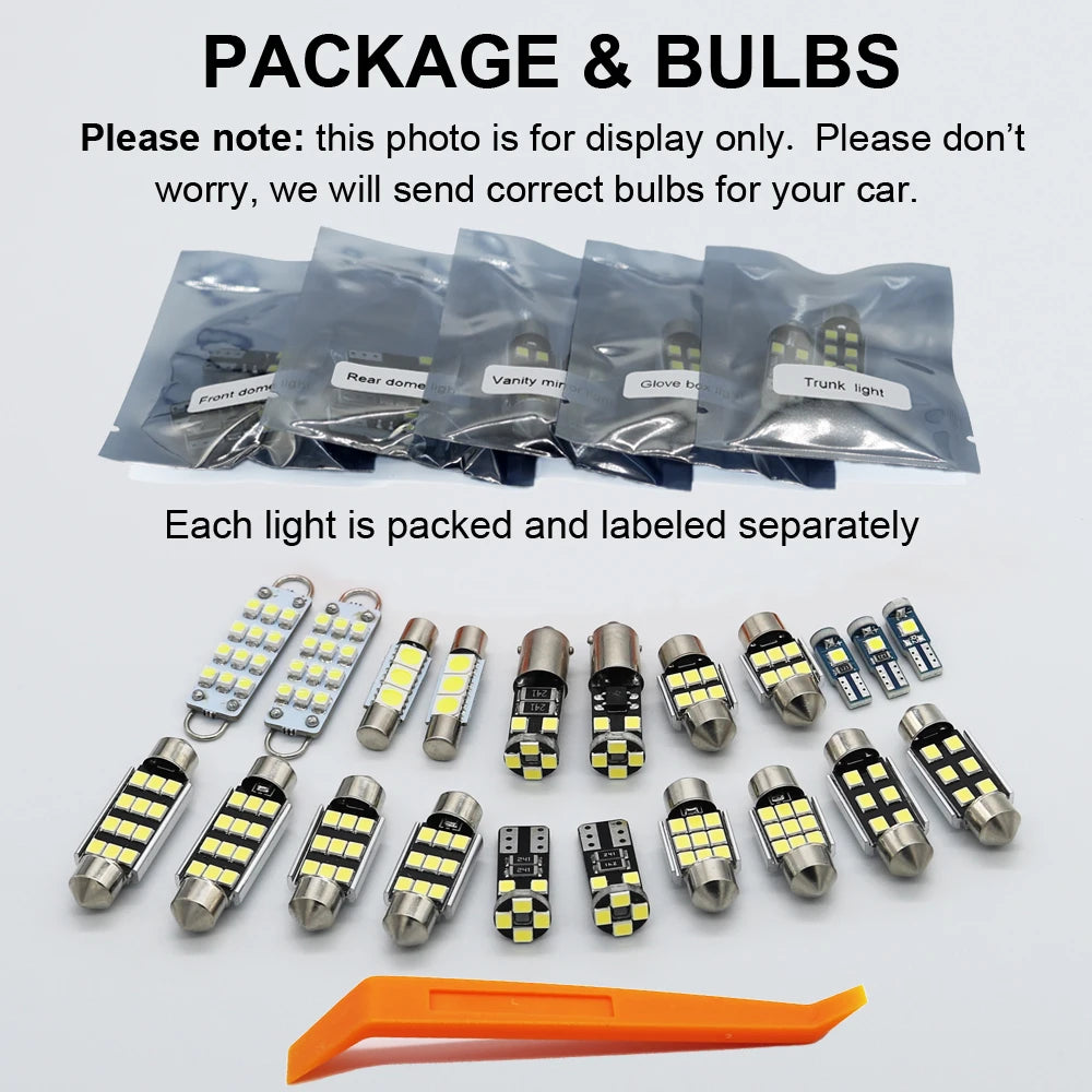 ZITWO 10Pcs LED Interior Dome Reading Map Trunk Light Bulb Kit For Hyundai Getz 2002 2003 2004 2005 2006 2007 2008 2009 2010