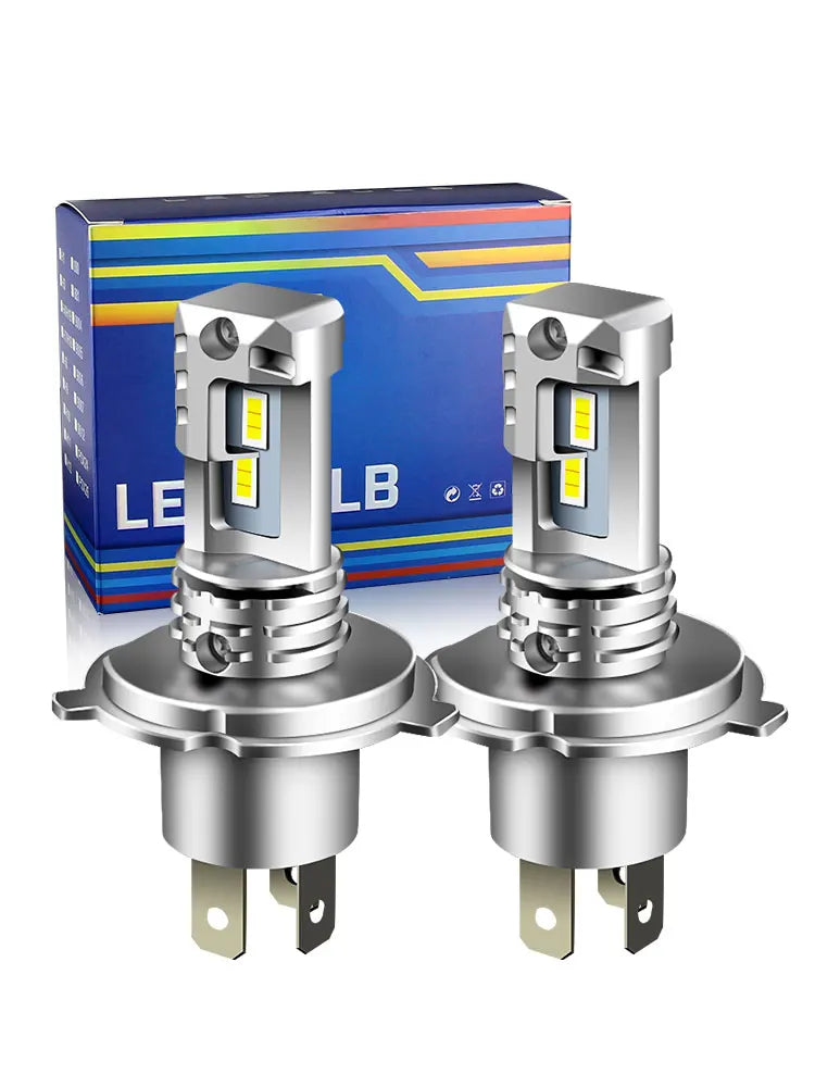 H4 Fanless LED CSP Headlight Bulb for Car Motorcycle 9003 LED Hi/Lo High and Low Beam Headlamp Auto Head Lamp 12V 12000Lm