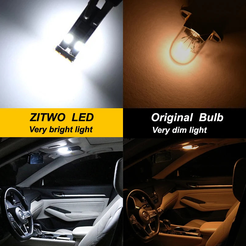 ZITWO 10Pcs LED Interior Dome Reading Map Trunk Light Bulb Kit For Hyundai Getz 2002 2003 2004 2005 2006 2007 2008 2009 2010