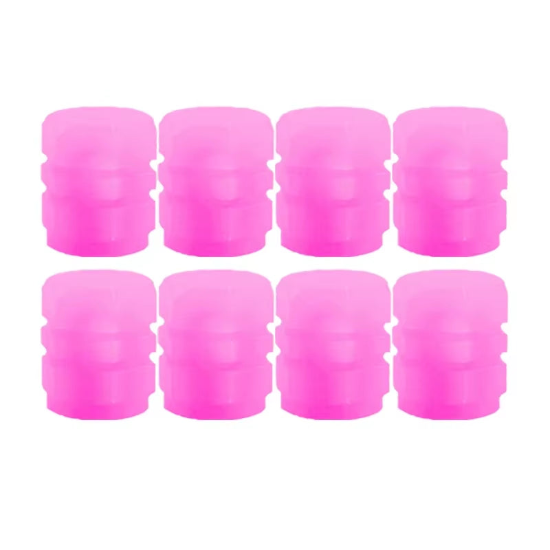 Luminous Valve Caps Fluorescent Night Car Tire Valve Caps Motorcycle Bike Glowing Decor Wheel Nozzles Tyre Cap Car Accessories