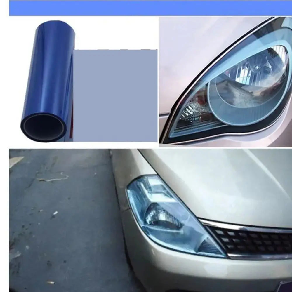 PVC Car Headlight Lamp Film Fog Lamp Sticker Car Headlight Tailing Moulding Foil Self-Adhesive Car Accessories